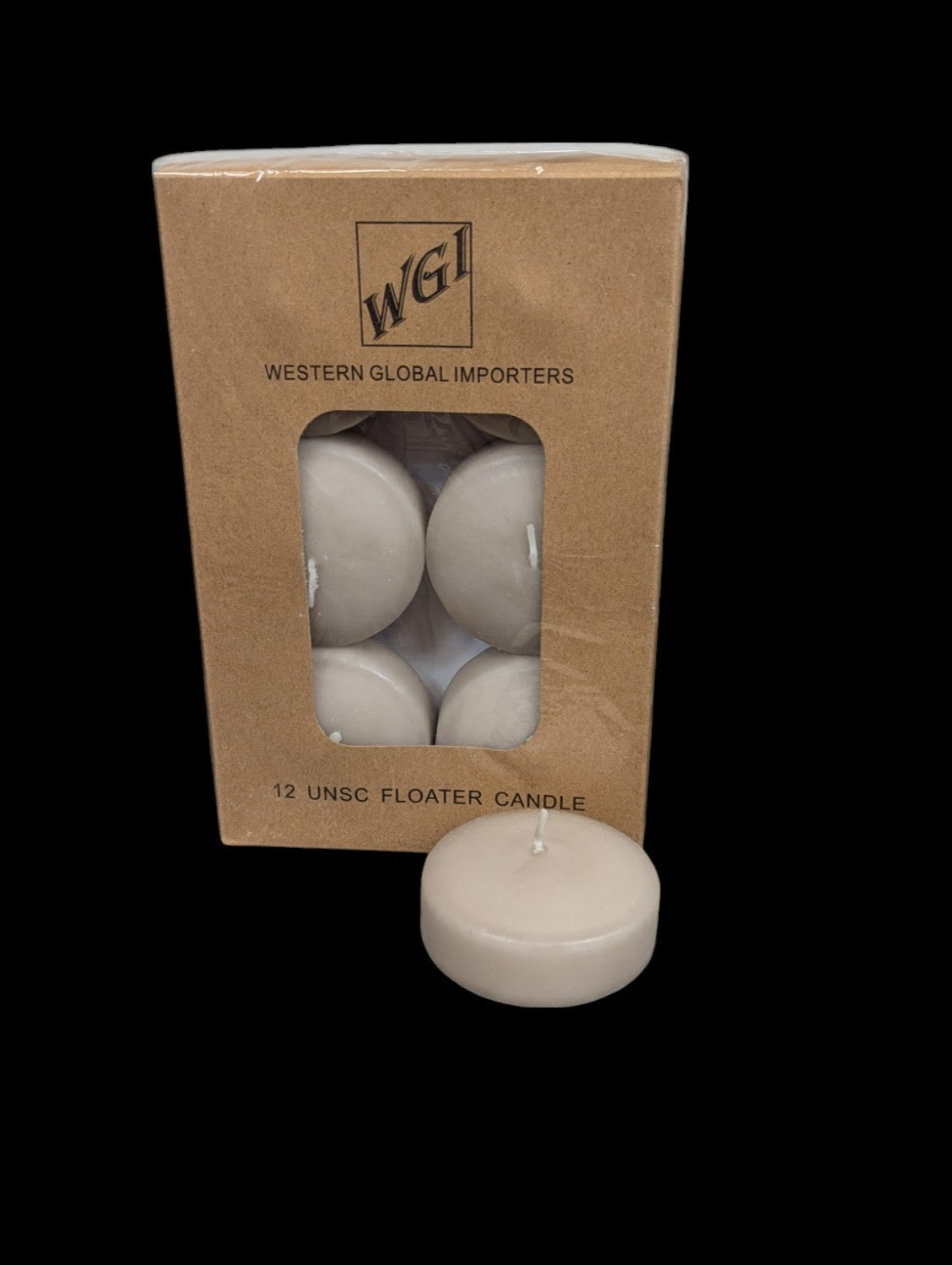 Floating Candle 3" 12 Pc Pack 8 Hr Burn WG07S