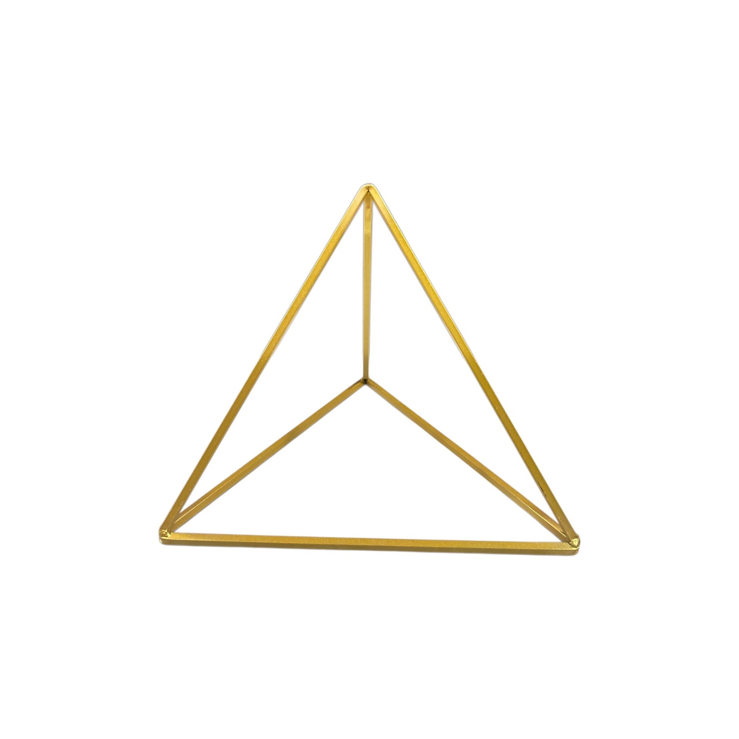 Gold Metal Triangle Geometric Shape- 13.5" tall