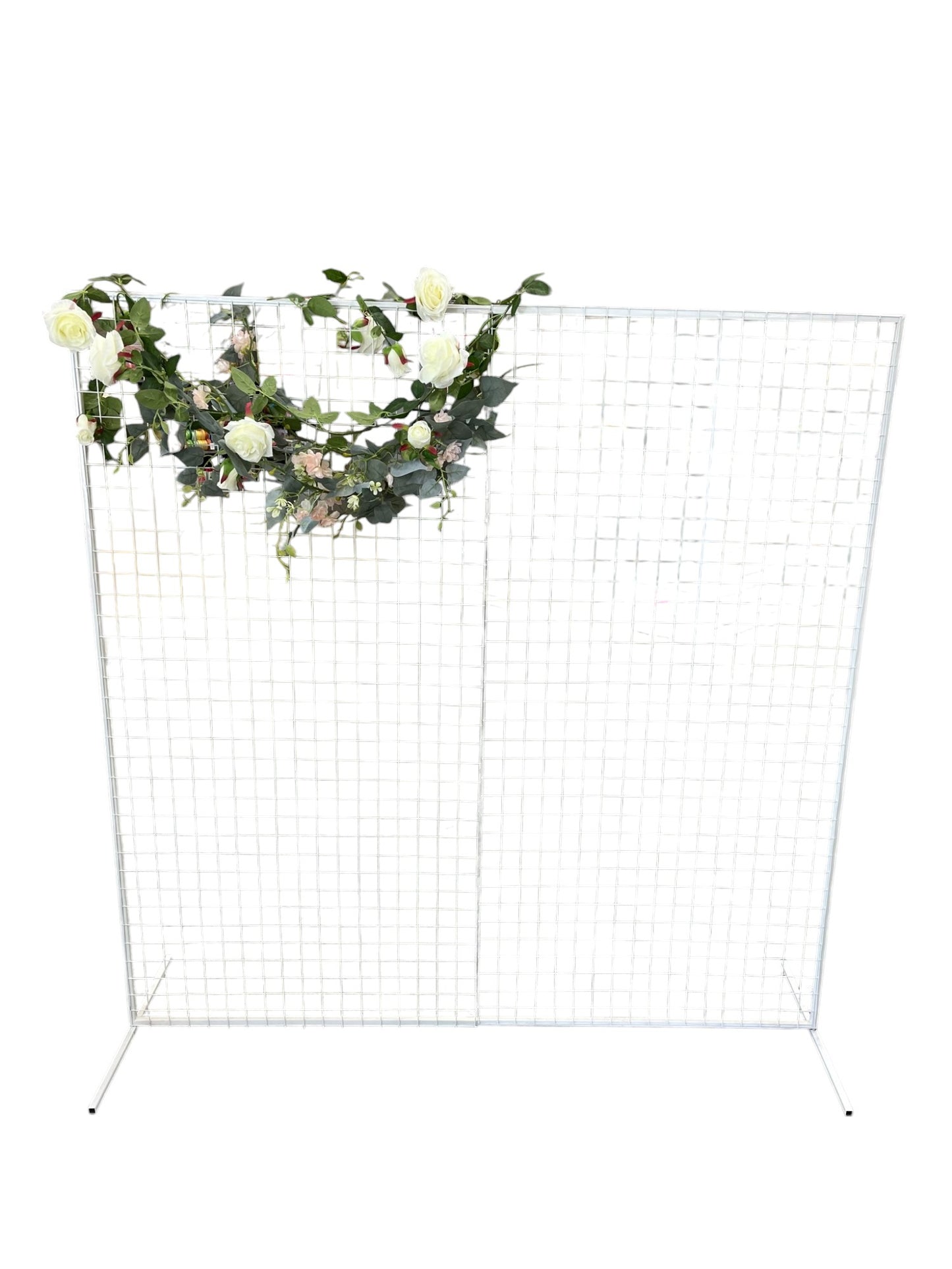 Metal Wall with Grid 6.5ft (80'') Square - WH
