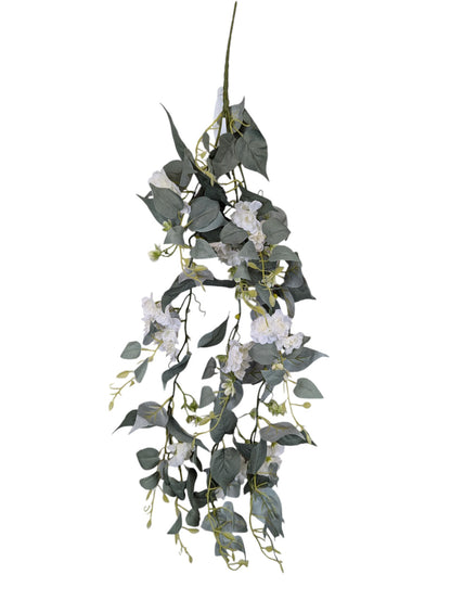 Bridal White Hanging Floral Bush 38"