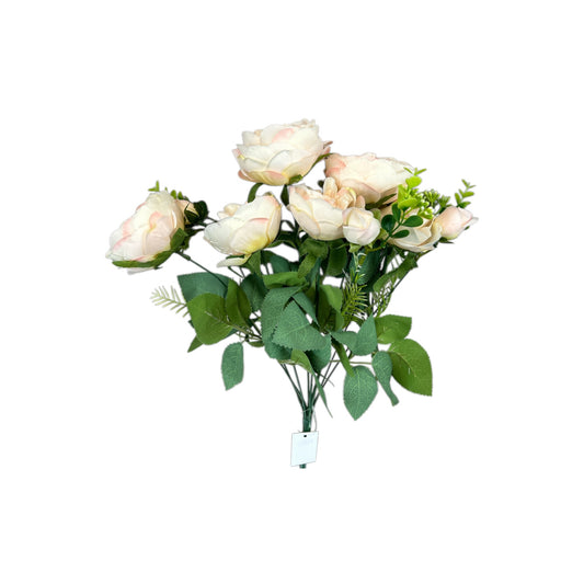 Rose Bush With Greens- 6 heads