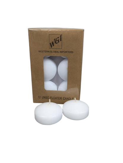 Floating Candle 2.25"  12 Pc Pack  6 Hr Burn   WG11W