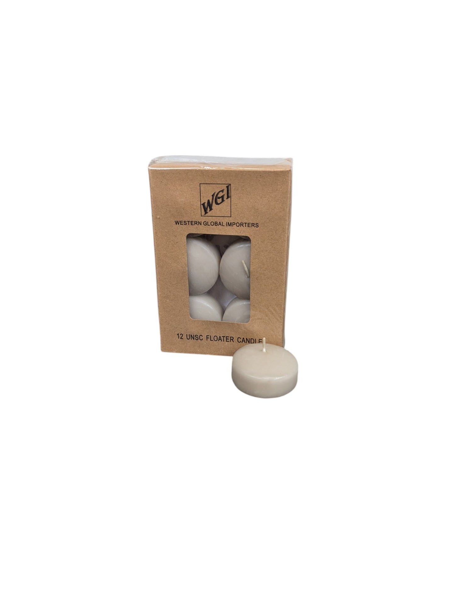 Floating Candle 2"  12 Pc Pack  4-5 Hr Burn   WG06S
