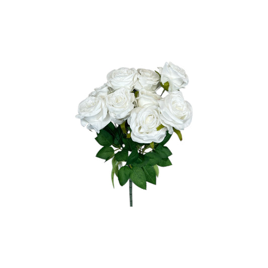 Bridal White Rose Bush- 9 heads