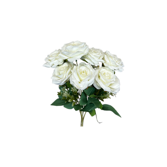Bridal White Rose Bush- 7 heads