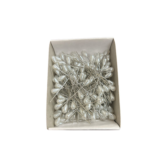 White Teardrop Head 2.5" Corsage Pins (Pack of 144)