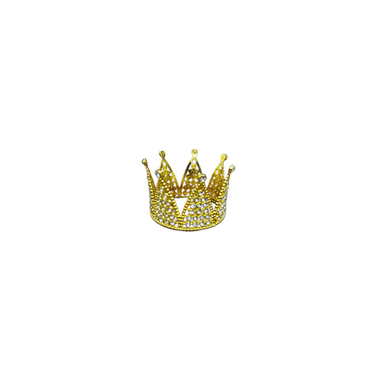 Crown With Rhinestones- 2.25" tall x 2.25" wide