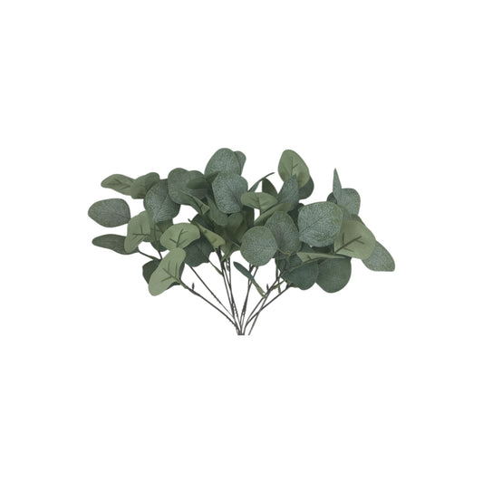 Flocked Eucalyptus Bundle-10 heads