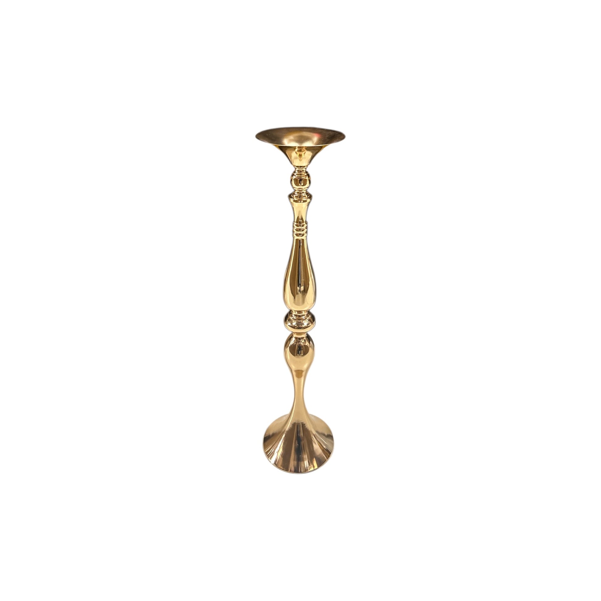 Gold Metal Trison Stand- 31" tall