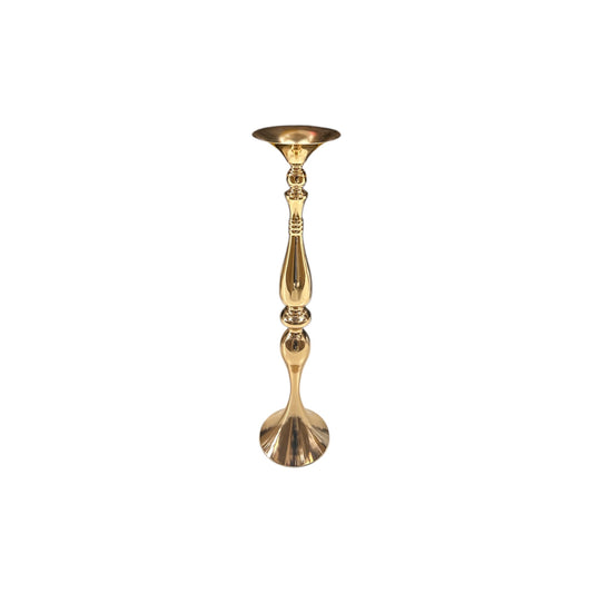 Gold Metal Trison Stand- 31" tall