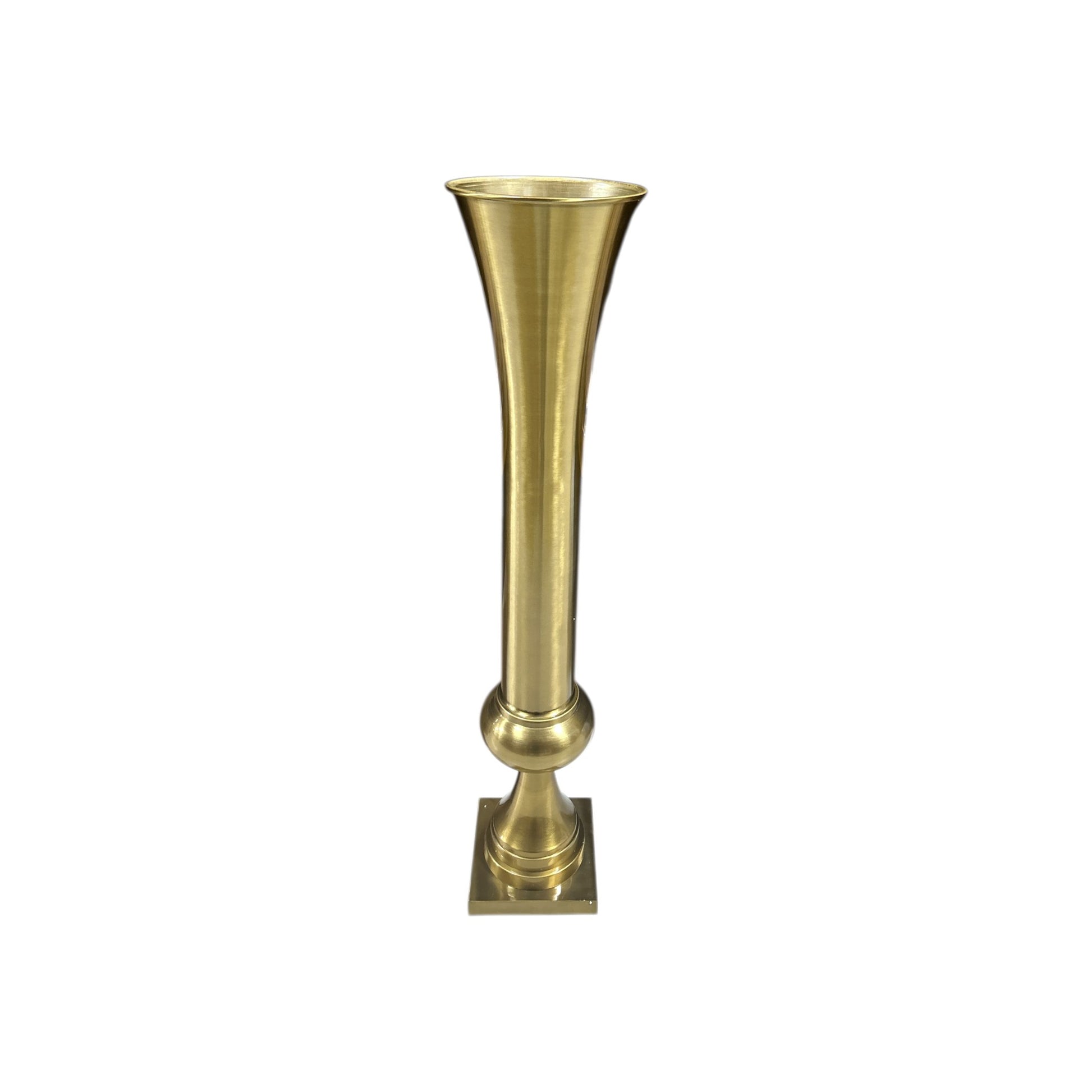 Gold Trumpet Vase- 39" tall