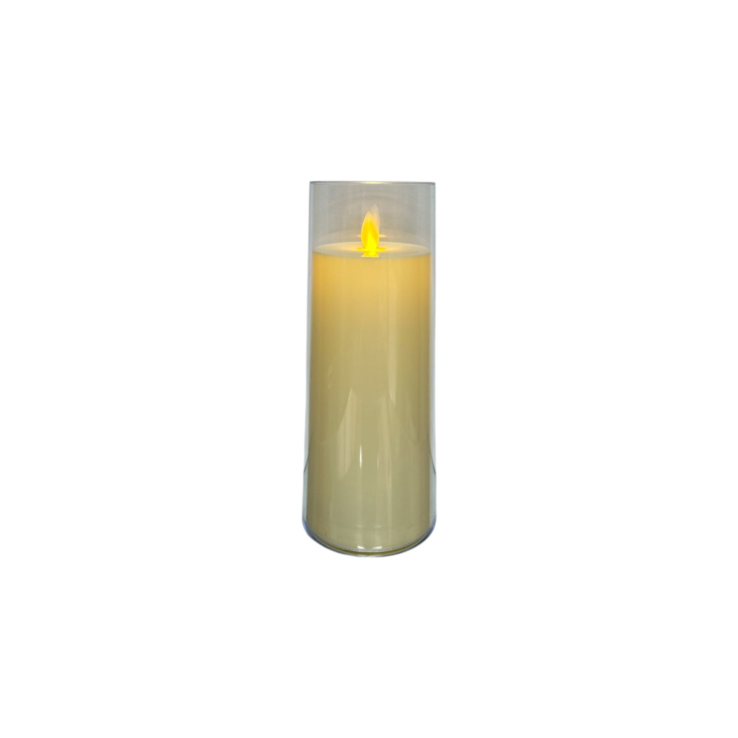 LED Candle in Acrylic Cylinder- 8" tall