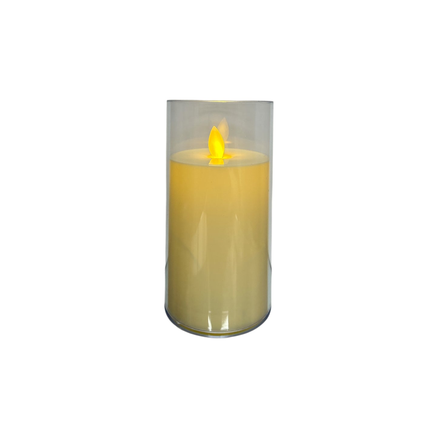 LED Candle in Acrylic Cylinder- 6" tall