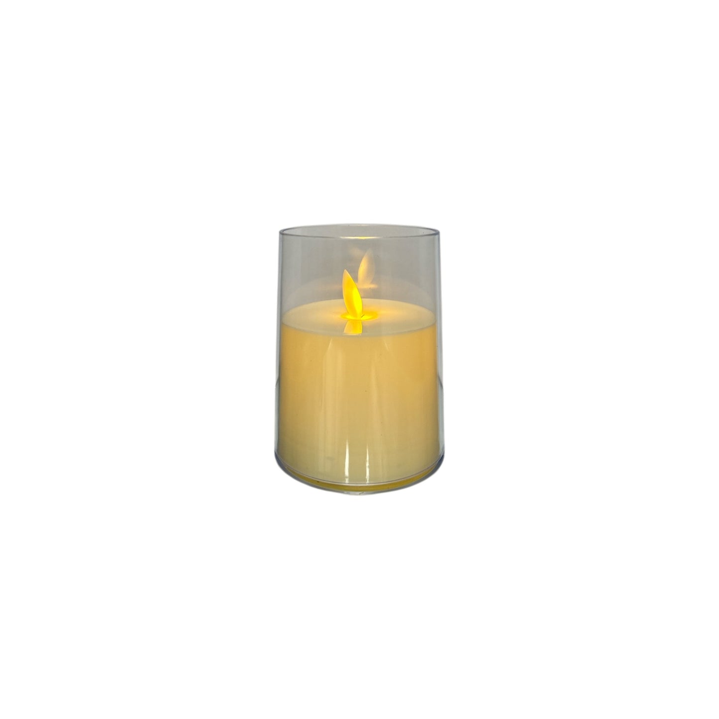 LED Candle in Acrylic Cylinder- 4" tall