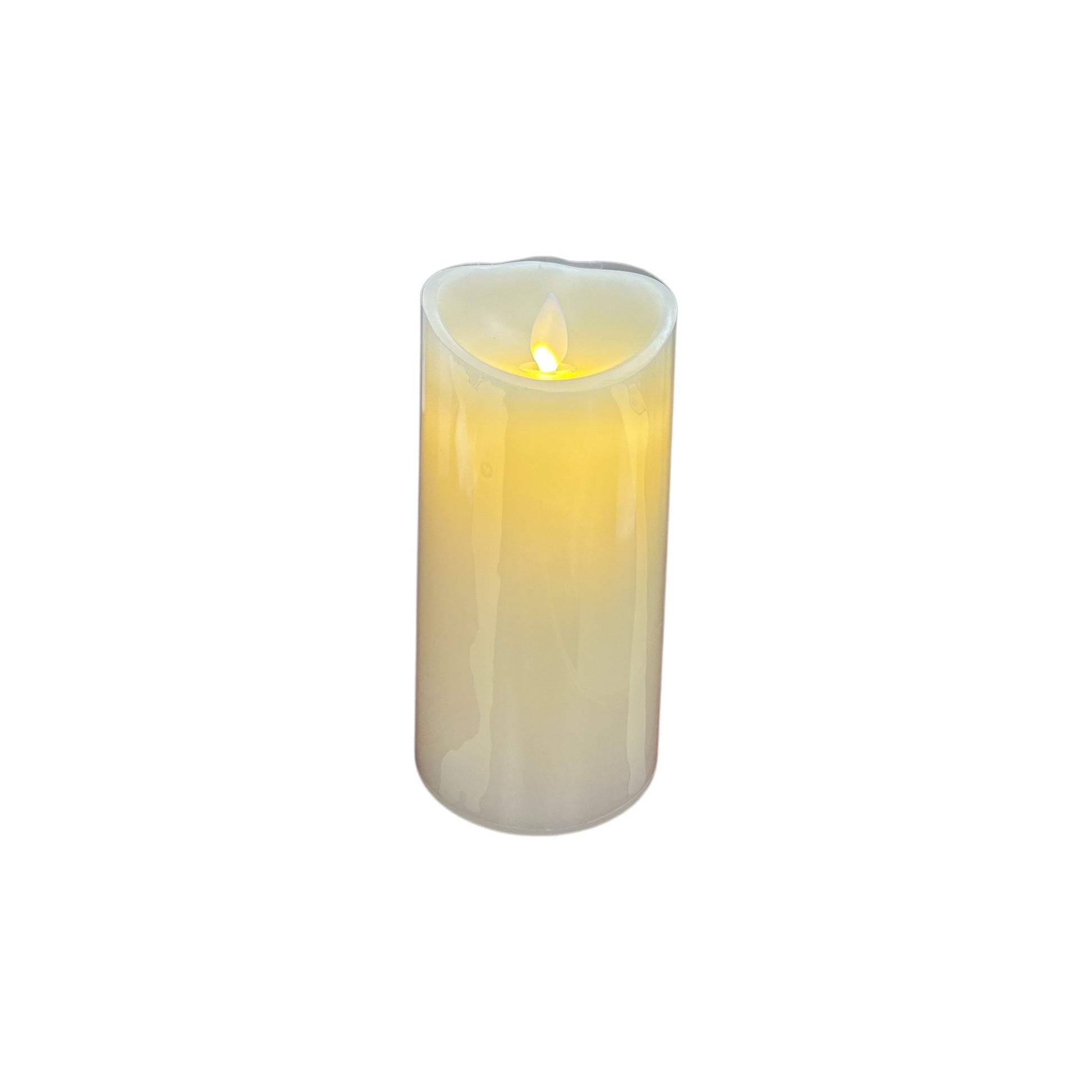 LED Candle in Real Wax Cylinder- 3" wide x 6" tall