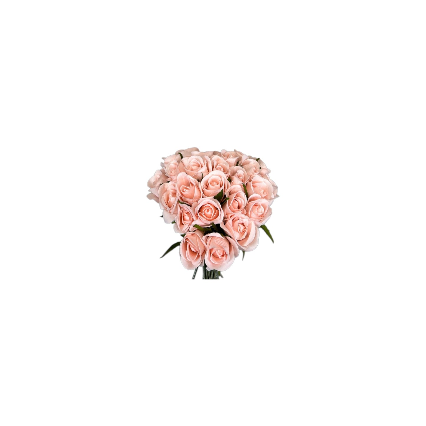 Light Pink Mini Rose Head Bouquet- 26 heads