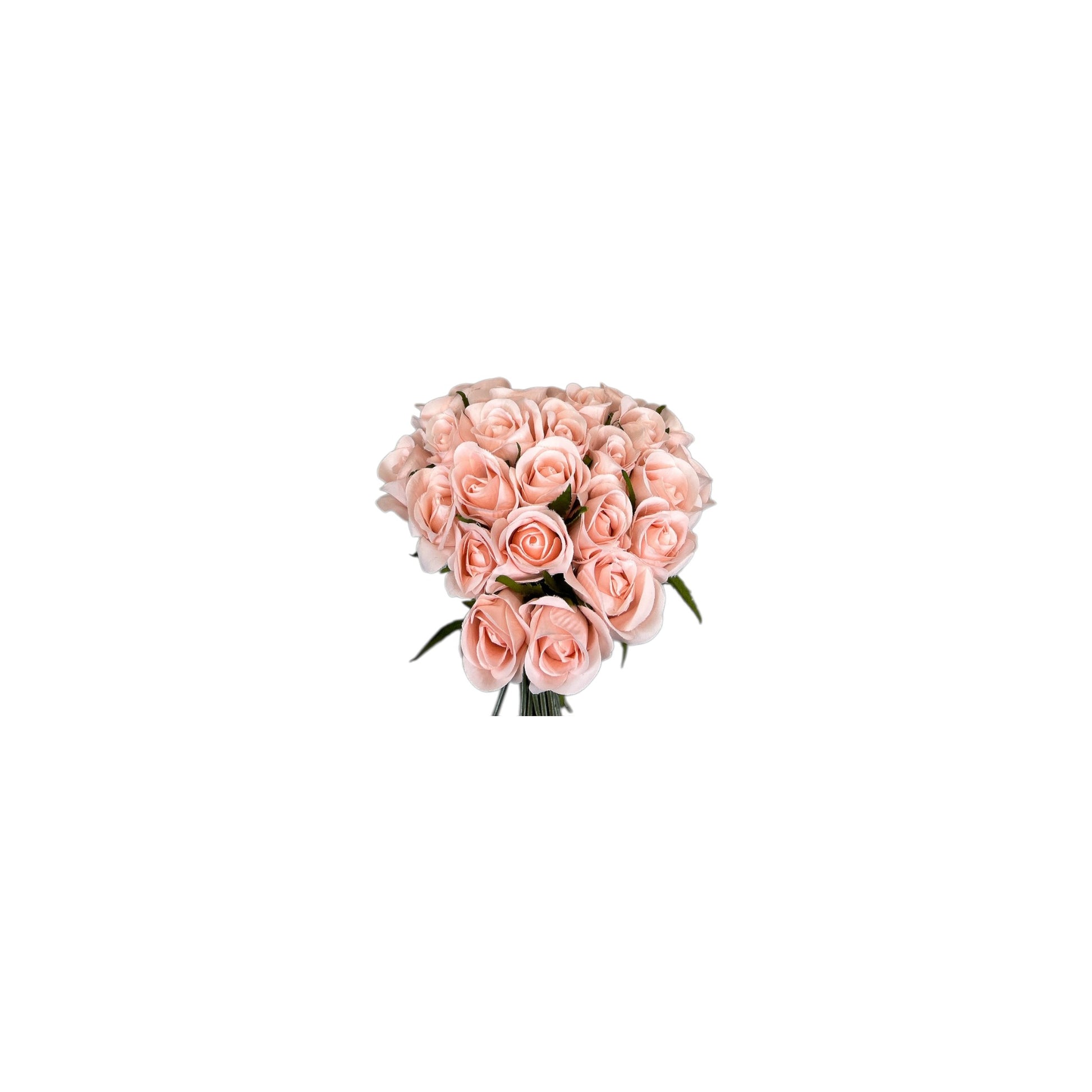 Light Pink Mini Rose Head Bouquet- 26 heads