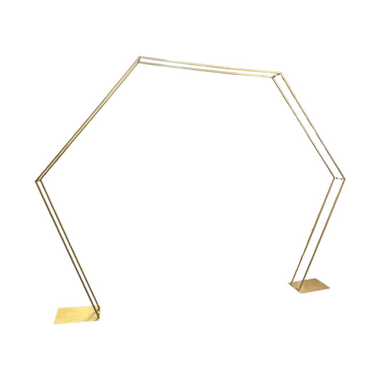 Gold Hexagon Arch (7 Ft H x 9 Ft W)