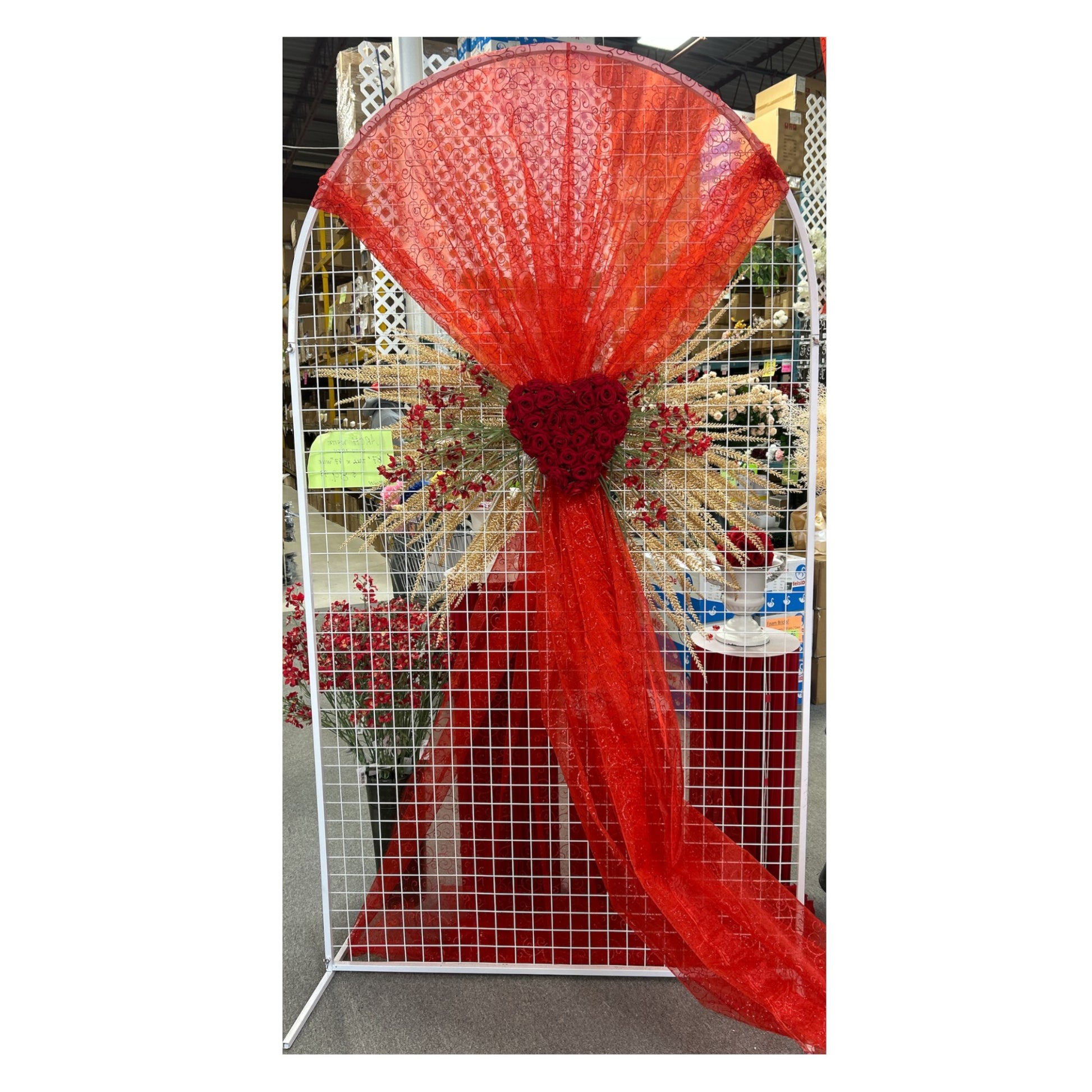 White Arch With Grid (87" H x 47" W)