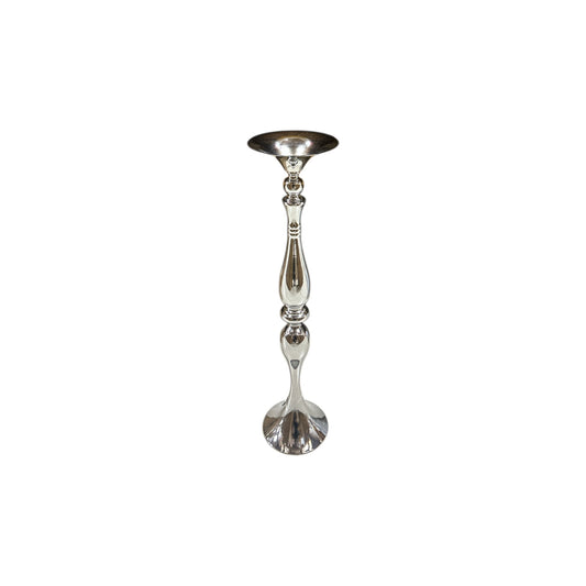 Silver Metal Trison Stand- 31" tall