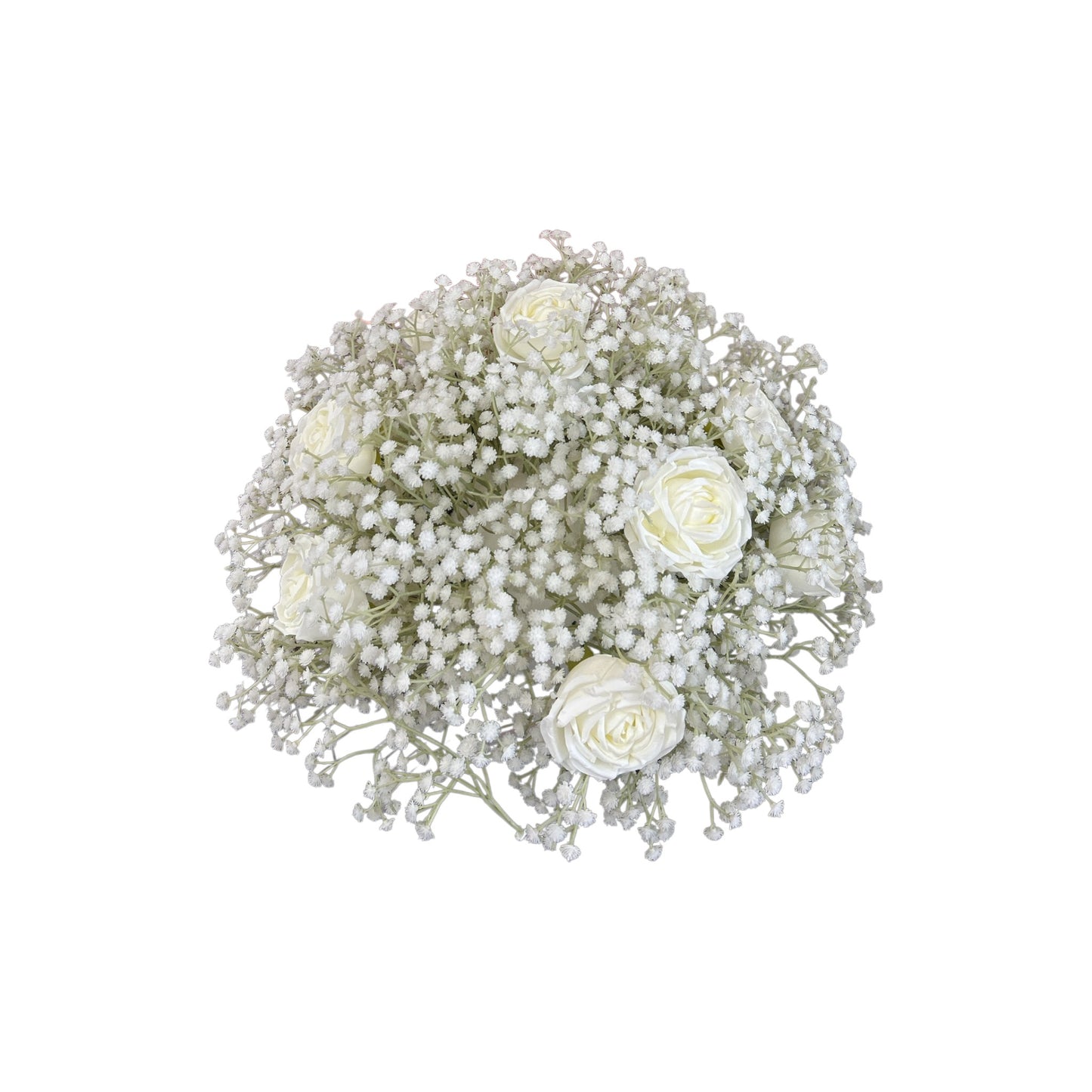 Roses With Baby's Breath Centerpiece 20"