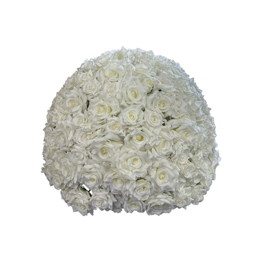 Roses Centerpiece 20" (Bridal White)
