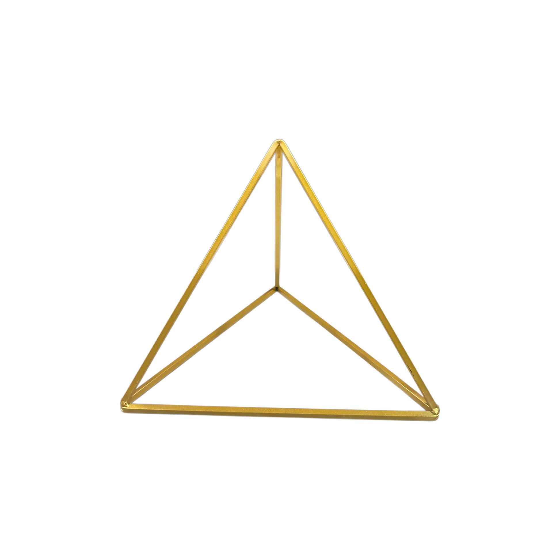 Gold Metal Triangle Geometric Shape- 13.5" tall
