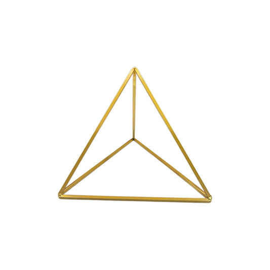 Gold Metal Triangle Geometric Shape- 13.5" tall