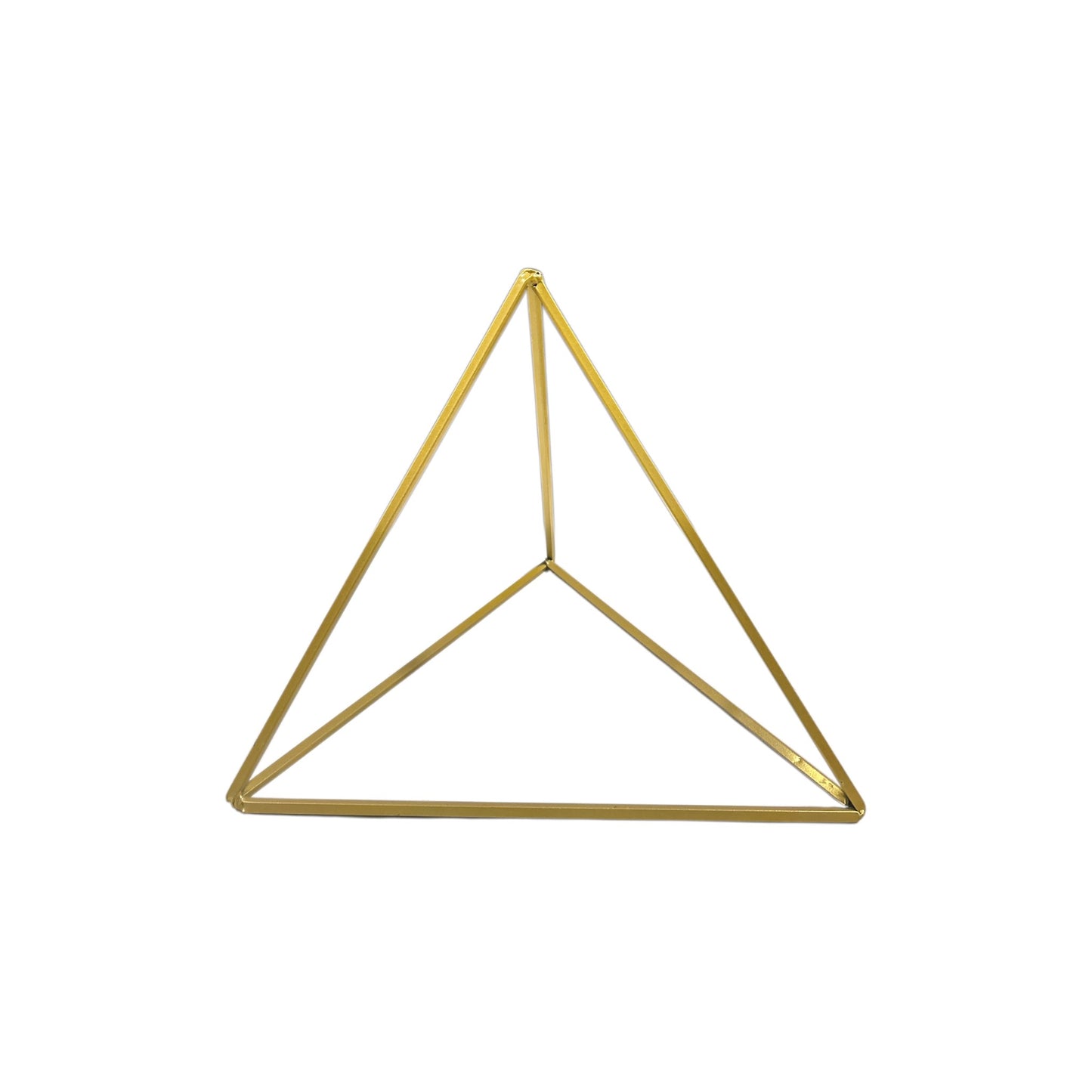 Gold Metal Triangle Geometric Shape- 15.5" tall