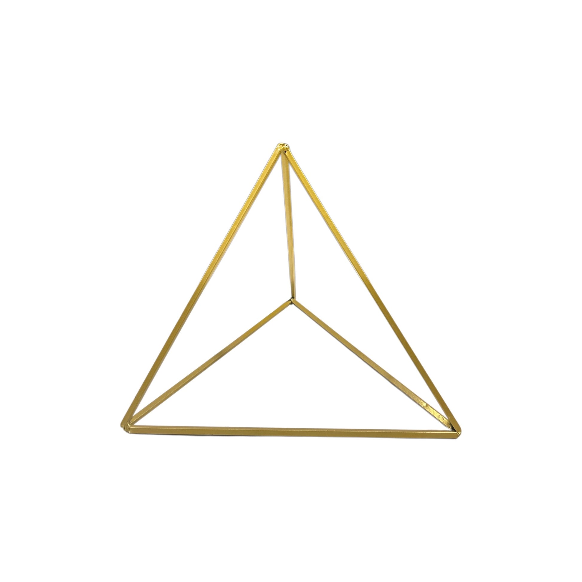 Gold Metal Triangle Geometric Shape- 15.5" tall