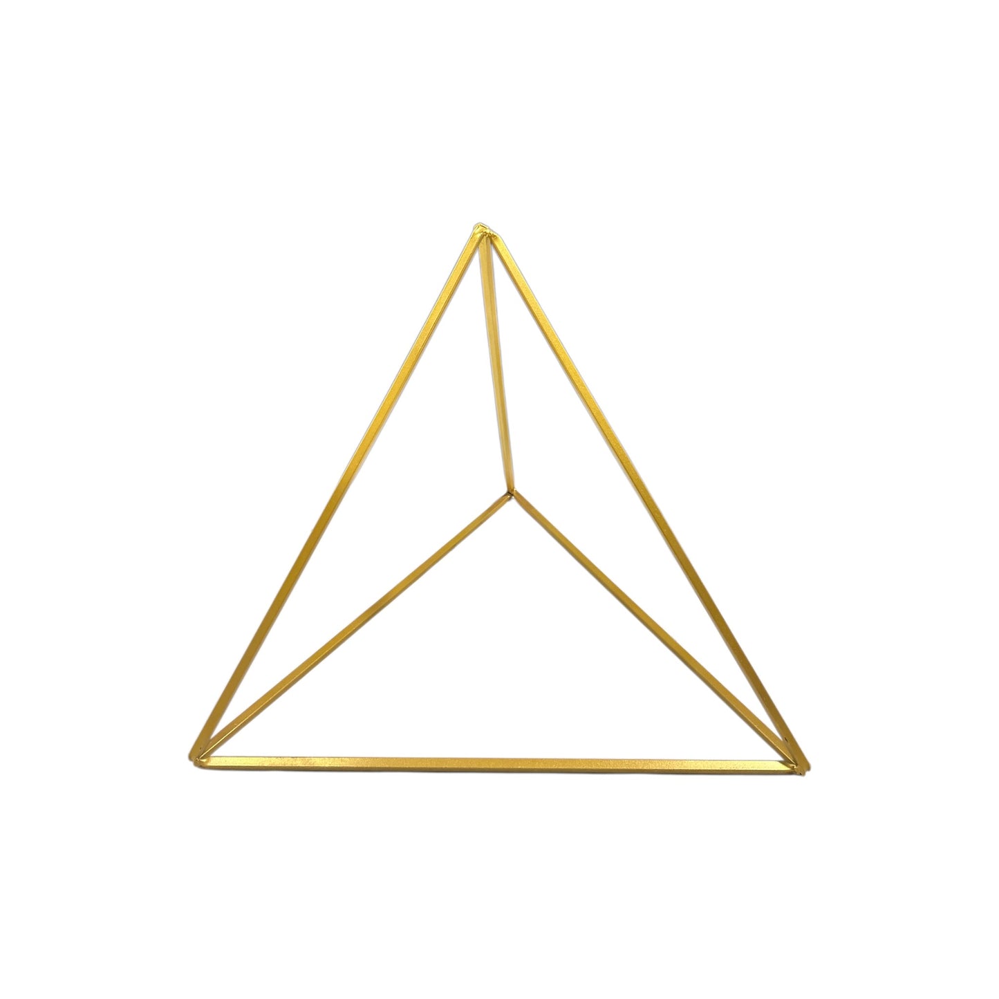Gold Metal Triangle Geometric Shape- 13.5" tall