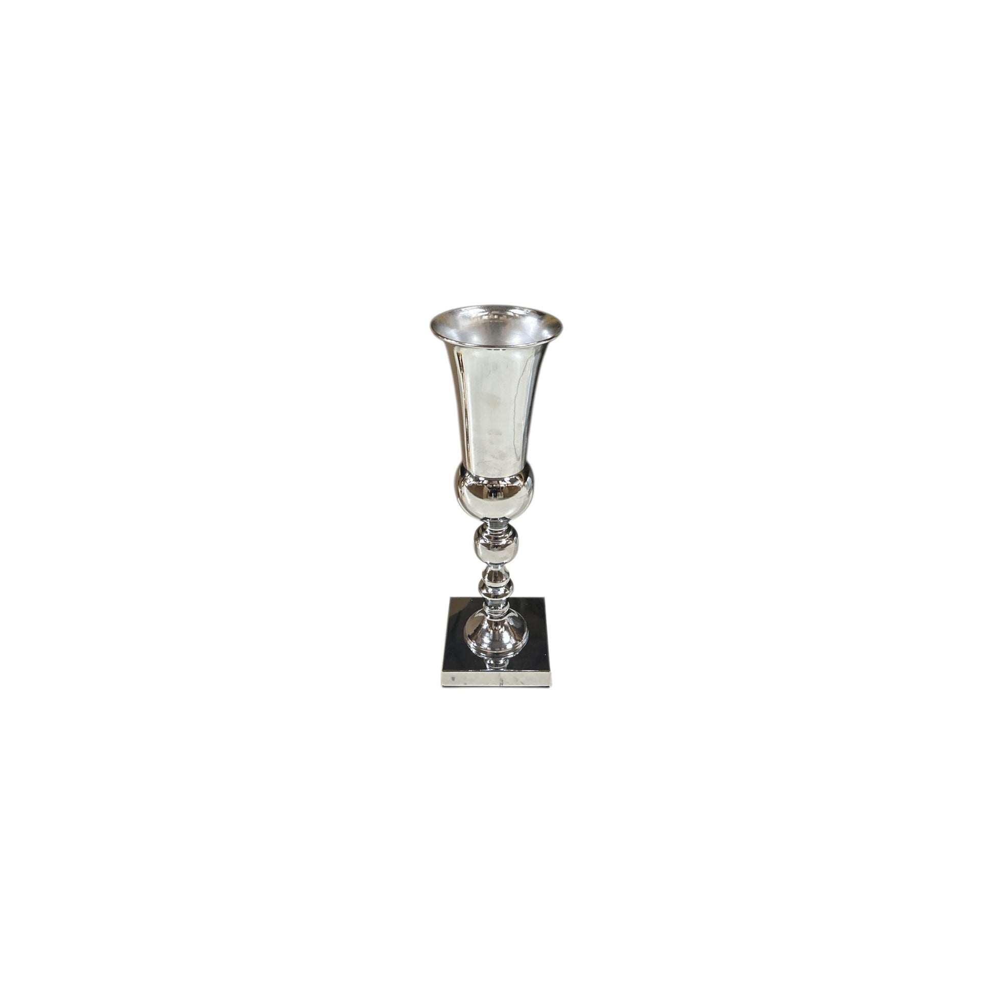 Silver Metal Urn Stand- 20.5" tall