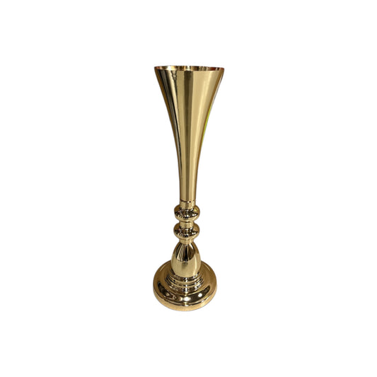 Gold Metal Vase- 33.5" tall